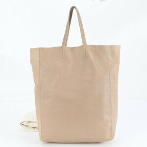 Celine Horizontal Cabas Leather Tote Bag Shoulder Handbag Beige Tan